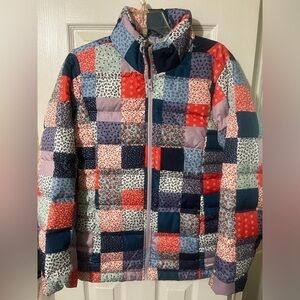 Lands’ End Women’s Quilted Print Puffer Jacket Size Medium (10-12) NWT